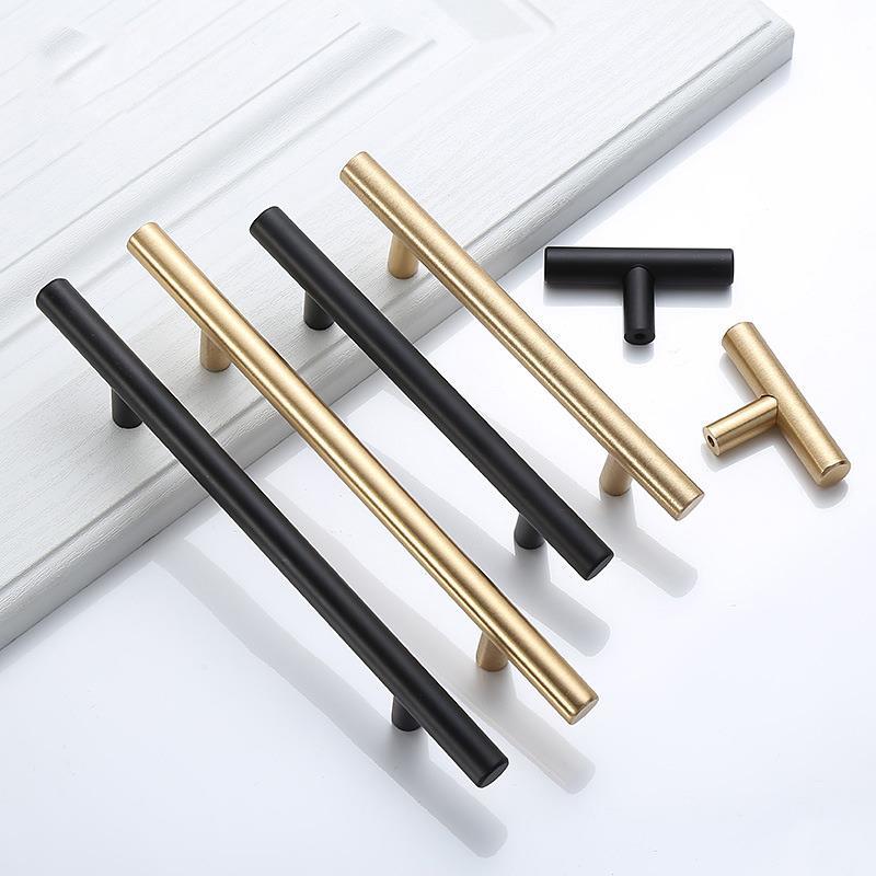 Furniture Hardware Gold - Moderno ouro escovado armário reto alças