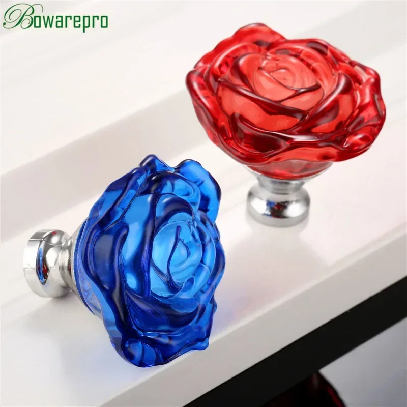 Furniture Hardware Pulls - Bowarepro 50mm cristal rosa alça de