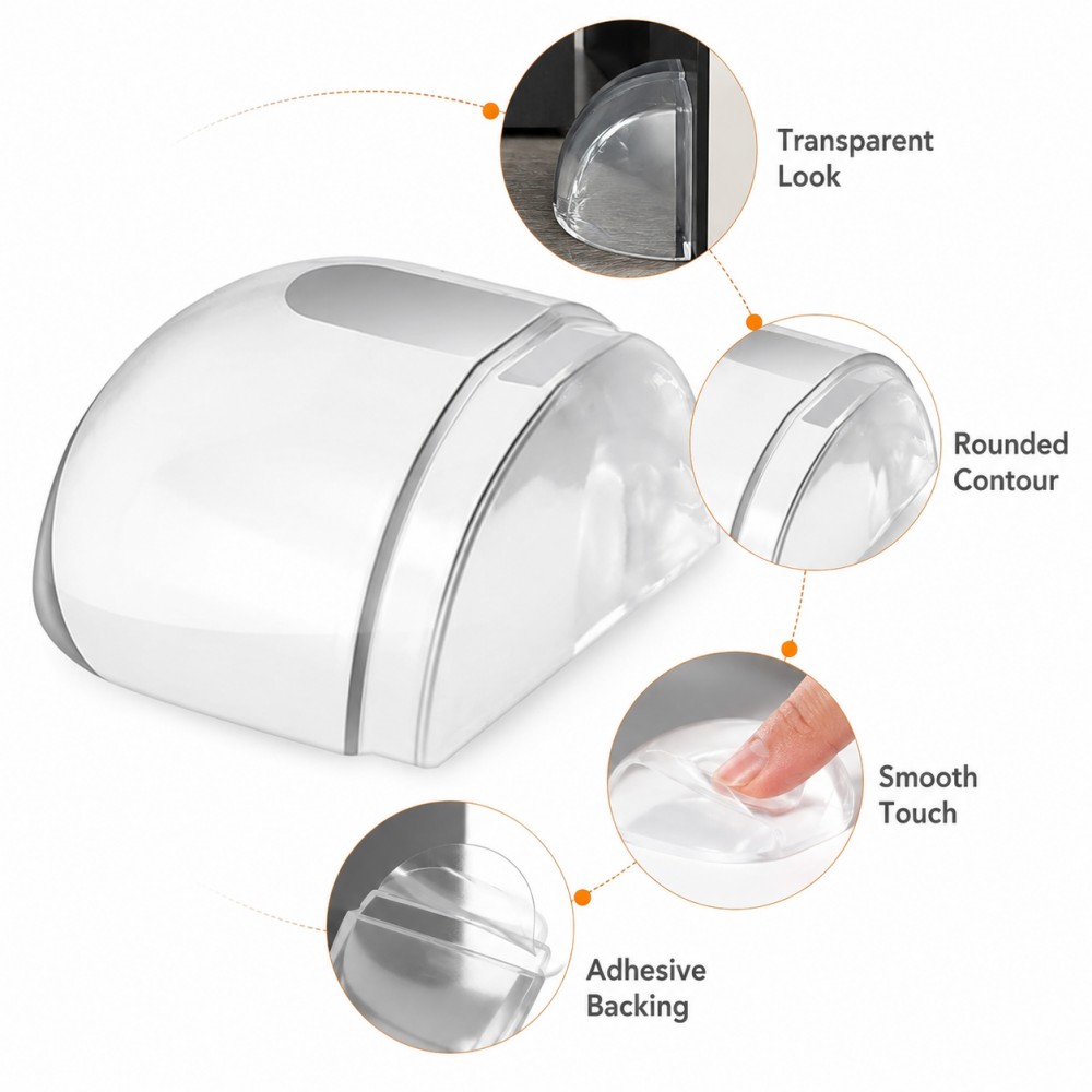 Furniture Hardware Design - Protetor de Porta Transparente de Silicone