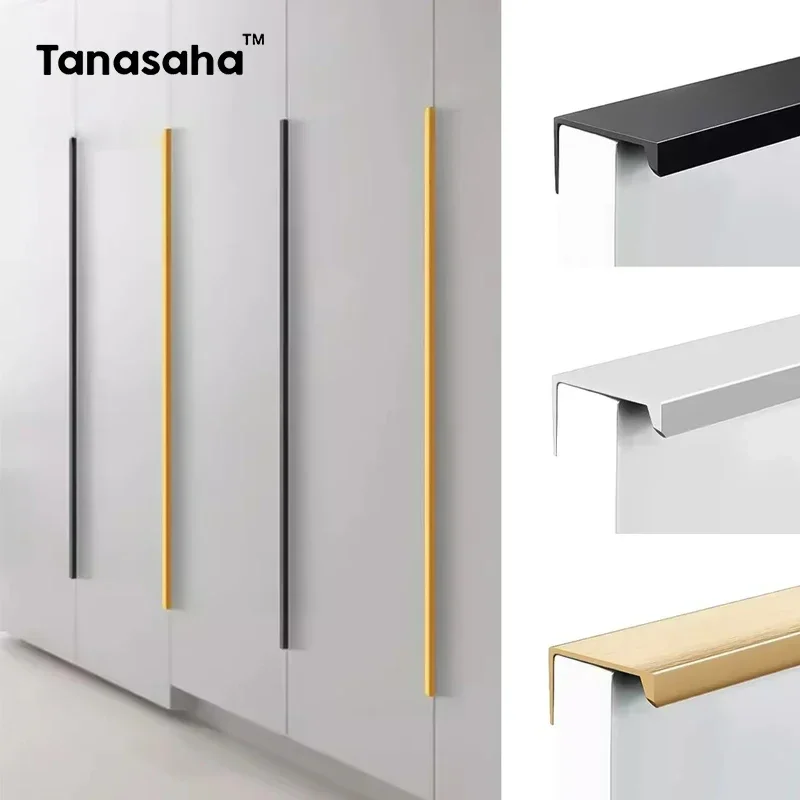 Furniture Hardware Gold - Puxadores de móveis ocultos fosco preto