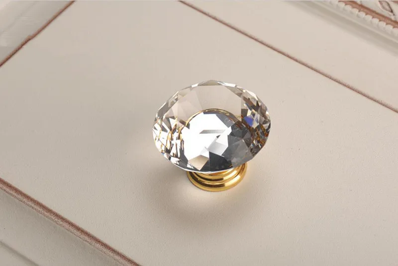 Puxadores de Cristal Dourado p - Furniture Hardware Gold avaliação e preço