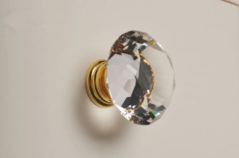 Puxadores de Cristal Dourado p - Furniture Hardware Gold avaliação e preço