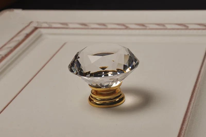 Puxadores de Cristal Dourado p - Furniture Hardware Gold avaliação e preço