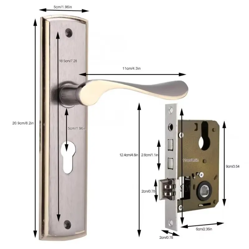 Silencioso Porta Handle Lock p - Furniture Hardware Gold avaliação e preço