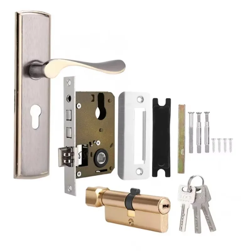 Silencioso Porta Handle Lock p - Furniture Hardware Gold avaliação e preço