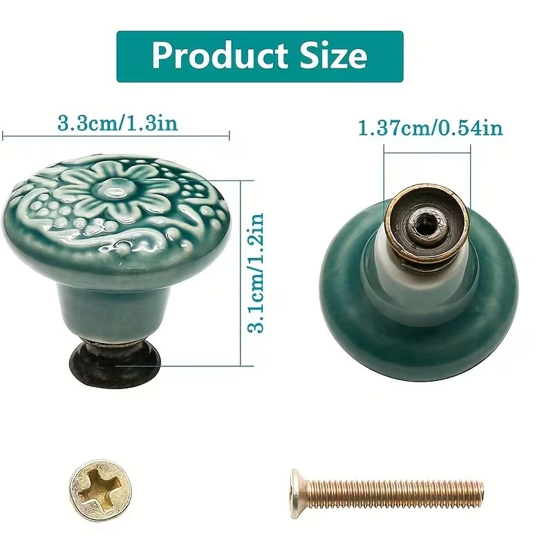 12 peças de puxadores de cerâm - Furniture Hardware Design avaliação e preço