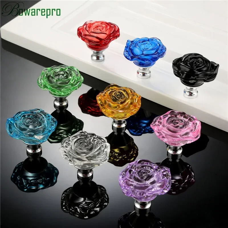Bowarepro 50mm cristal rosa al - Furniture Hardware Pulls avaliação e preço