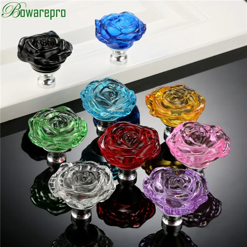 Bowarepro 50mm cristal rosa al - Furniture Hardware Pulls avaliação e preço