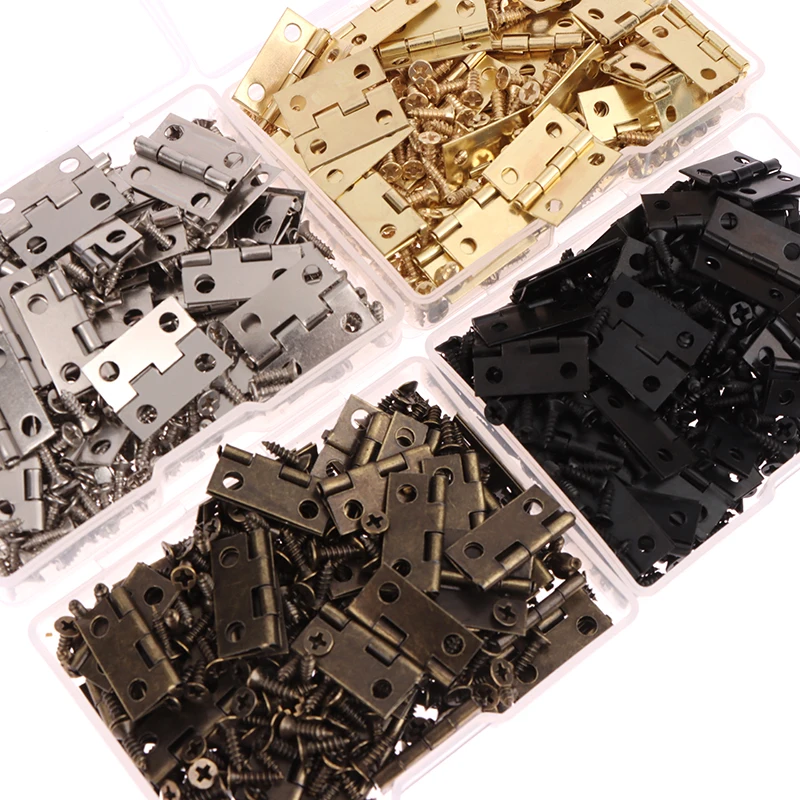 50 pçs/caixa dobradiças + 200  - Furniture Hardware Gold avaliação e preço