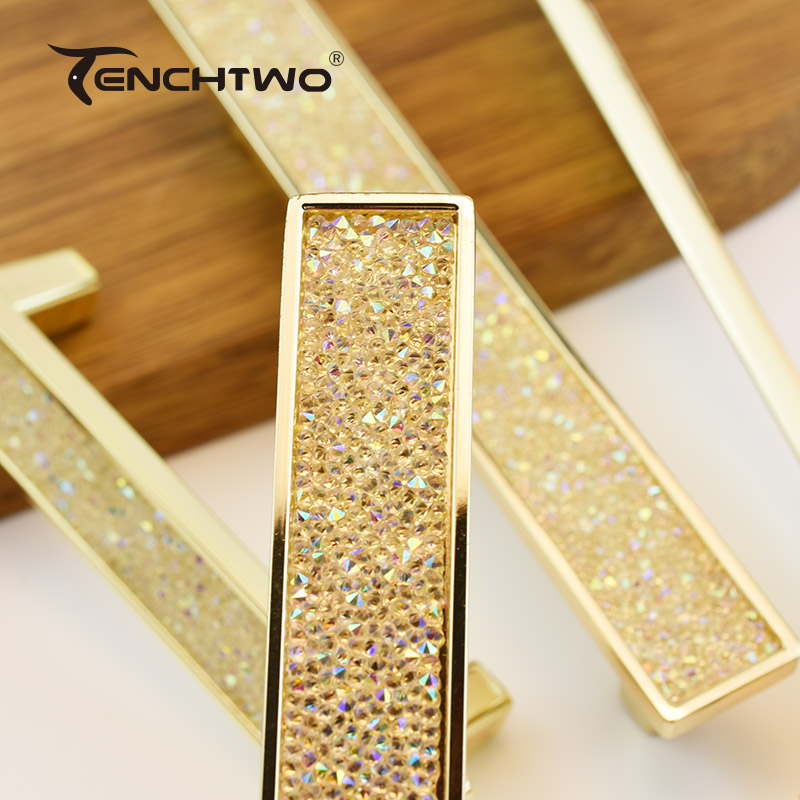 Ouro cristal diamante móveis l - Furniture Hardware Gold avaliação e preço