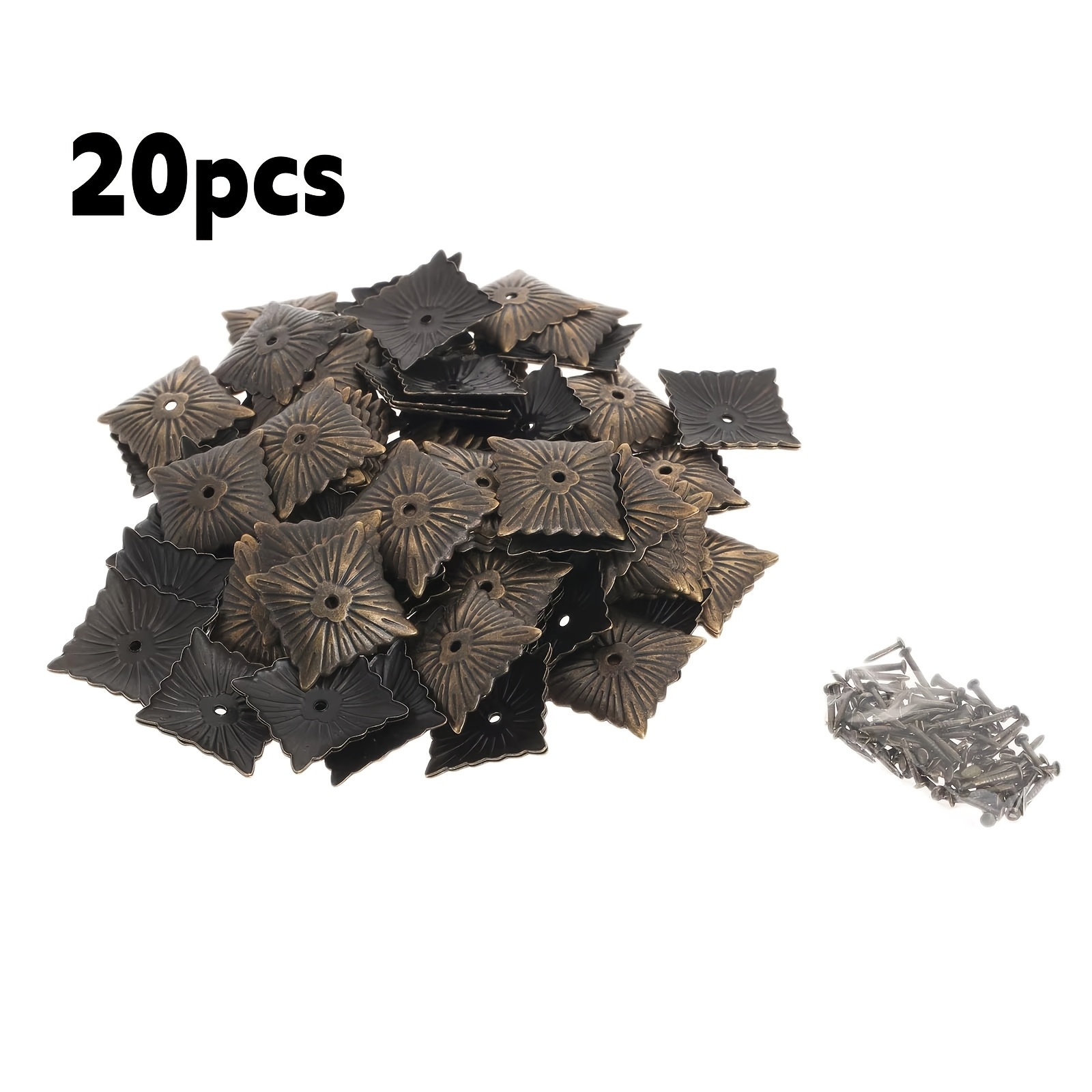 20 Peças 21x21mm Tachas Decora - Furniture Upholstery Hardware avaliação e preço