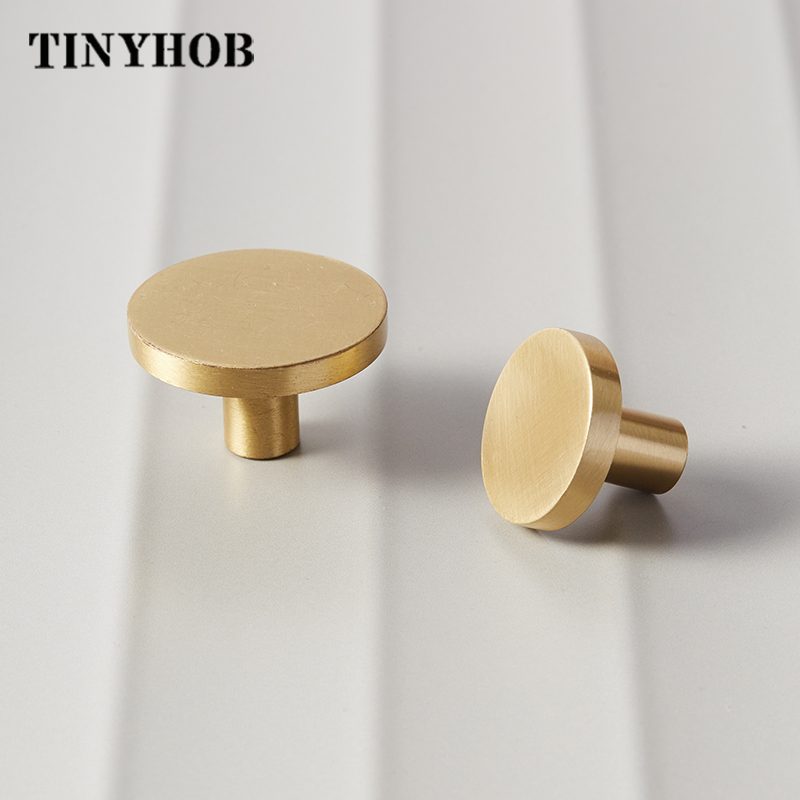 Puxadores redondos de latão pa - Furniture Hardware Gold avaliação e preço